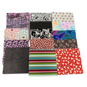 35 Pieces Precut 5" Cotton Quilting Fabric Squares - Sweet Remembrance Dawn Char